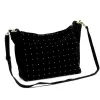  Dámska kožená kabelka cez rameno Luka 26-023 čierna, bočná taška 34 x 26 x 12 cm