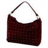  Dámska kožená kabelka cez rameno Luka 26-023 bordovej farby, bočná taška 34 x 26 x 12 cm
