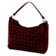  Dámska kožená kabelka cez rameno Luka 26-023 bordovej farby, bočná taška 34 x 26 x 12 cm