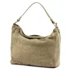  Dámska kožená kabelka cez rameno, crossbody kabelka Luka 26-023 béžovej farby 34 x 26 x 12 cm