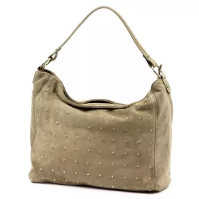    Dámska kožená kabelka cez rameno, crossbody kabelka Luka 26-023 béžovej farby 34 x 26 x 12 cm