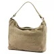  Dámska kožená kabelka cez rameno, crossbody kabelka Luka 26-023 béžovej farby 34 x 26 x 12 cm