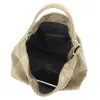  Dámska kožená kabelka cez rameno, crossbody kabelka Luka 26-023 béžovej farby 34 x 26 x 12 cm