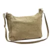  Dámska kožená kabelka cez rameno, crossbody kabelka Luka 26-023 béžovej farby 34 x 26 x 12 cm