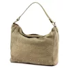  Dámska kožená kabelka cez rameno, crossbody kabelka Luka 26-023 béžovej farby 34 x 26 x 12 cm