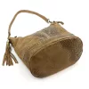  Dámska kožená kabelka cez rameno Luka 26-027 CROCO hnedá 26 x 26 x 16 cm