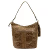  Dámska kožená kabelka cez rameno Luka 26-027 CROCO hnedá 26 x 26 x 16 cm
