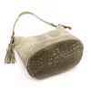  Dámska kožená kabelka cez rameno Luka 26-027 CROCO pieskovo sfarbená 26 x 26 x 16 cm