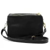 Dámska kožená crossbody kabelka Luka 26-024 hnedo-čierna 20 x 15 x 10 cm