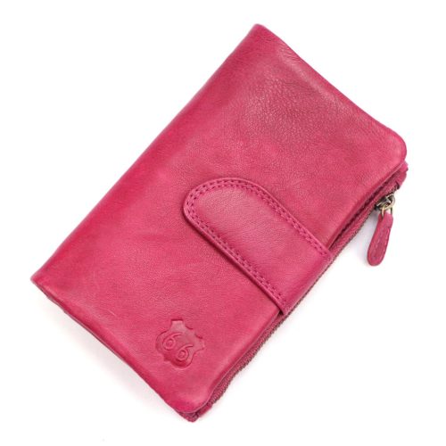  Dámska kožená peňaženka Route 66 CBL2225-GWS purpurovej farby 10 x 16 x 3,5 cm