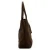  Dámska hnedá semišová kožená kabelka cez rameno Luka 26-036, shopper, 40 x 36 x 15 cm