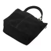  Dámska čierna semišová kožená kabelka cez rameno Luka 26-036, shopper, 40 x 36 x 15 cm
