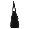  Dámska čierna semišová kožená kabelka cez rameno Luka 26-036, shopper, 40 x 36 x 15 cm