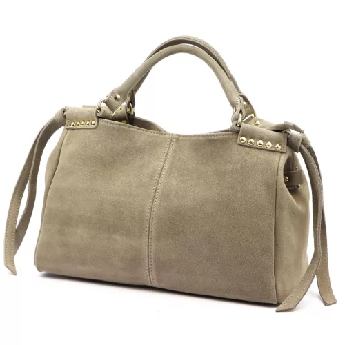  Dámska kožená kabelka Luka 26-037 v béžovej farbe, crossbody, 35 x 23 x 15 cm