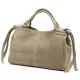  Dámska kožená kabelka Luka 26-037 v béžovej farbe, crossbody, 35 x 23 x 15 cm