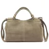  Dámska kožená kabelka Luka 26-037 v béžovej farbe, crossbody, 35 x 23 x 15 cm