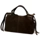  Dámska kožená kabelka Luka 26-037 tmavohnedá, crossbody 35 x 23 x 15 cm