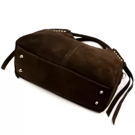    Dámska kožená kabelka Luka 26-037 tmavohnedá, crossbody 35 x 23 x 15 cm