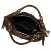  Dámska kožená kabelka Luka 26-037 tmavohnedá, crossbody 35 x 23 x 15 cm