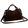  Dámska kožená kabelka Luka 26-037 tmavohnedá, crossbody 35 x 23 x 15 cm