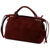  Dámska kožená kabelka Luka 26-037 bordovej farby, crossbody 35 x 23 x 15 cm