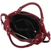  Dámska kožená kabelka Luka 26-037 bordovej farby, crossbody 35 x 23 x 15 cm