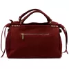  Dámska kožená kabelka Luka 26-037 bordovej farby, crossbody 35 x 23 x 15 cm