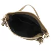  Dámska semišová kožená kabelka cez rameno Luka 26-030 v béžovej farbe, crossbody 28 x 28 x 15 cm