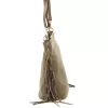  Dámska semišová kožená kabelka cez rameno Luka 26-030 v béžovej farbe, crossbody 28 x 28 x 15 cm