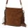  Dámska hnedá semišová kožená kabelka cez rameno Luka 26-030, crossbody kabelka 28 x 28 x 15 cm