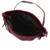  Dámska bordová kabelka cez rameno, crossbody kabelka z semišovej kože Luka 26-030 28 x 28 x 15 cm