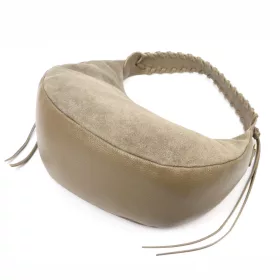    Dámska kožená taupe kabelka cez rameno Luka 26-039 35 x 22 x 15 cm