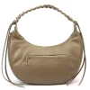  Dámska kožená taupe kabelka cez rameno Luka 26-039 35 x 22 x 15 cm