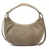 Dámska kožená taupe kabelka cez rameno Luka 26-039 35 x 22 x 15 cm