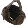  Dámska hnedá semišová kožená kabelka cez rameno Luka 26-039 35 x 22 x 15 cm