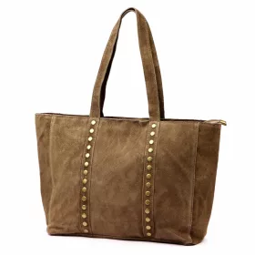    Dámska kožená kabelka cez rameno Luka 25-016 v béžovej farbe, 47 x 28 x 13 cm