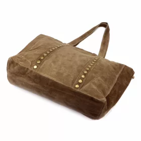    Dámska kožená kabelka cez rameno Luka 25-016 v béžovej farbe, 47 x 28 x 13 cm