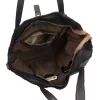  Dámska kožená kabelka cez rameno VS 048 čierna 45 x 26 x 14 cm