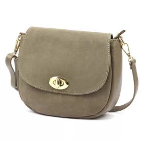    Dámska crossbody kabelka Luka 26-040 v béžovej farbe z semišovej kože 23 x 20 x 10 cm