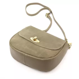    Dámska crossbody kabelka Luka 26-040 v béžovej farbe z semišovej kože 23 x 20 x 10 cm