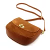  Dámska crossbody kabelka Luka 26-040 z koňakovej semišovej kože 23 x 20 x 10 cm