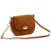  Dámska crossbody kabelka Luka 26-040 z koňakovej semišovej kože 23 x 20 x 10 cm