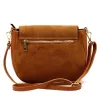  Dámska crossbody kabelka Luka 26-040 z koňakovej semišovej kože 23 x 20 x 10 cm