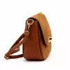  Dámska crossbody kabelka Luka 26-040 z koňakovej semišovej kože 23 x 20 x 10 cm