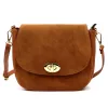  Dámska crossbody kabelka Luka 26-040 z koňakovej semišovej kože 23 x 20 x 10 cm