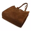  Dámska hnedá kabelka cez rameno z semišovej kože Luka 25-041 31 x 33 x 11 cm