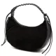  Dámska čierna semišová kožená kabelka cez rameno Luka 26-039 35 x 22 x 15 cm