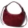  Dámska bordová kabelka cez rameno z semišovej kože Luka 26-039 35 x 22 x 15 cm
