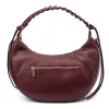  Dámska bordová kabelka cez rameno z semišovej kože Luka 26-039 35 x 22 x 15 cm