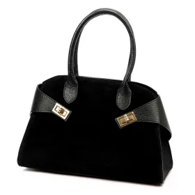    Dámska kožená kabelka cez rameno Luka 26-006 čierna 32 x 22 x 16 cm